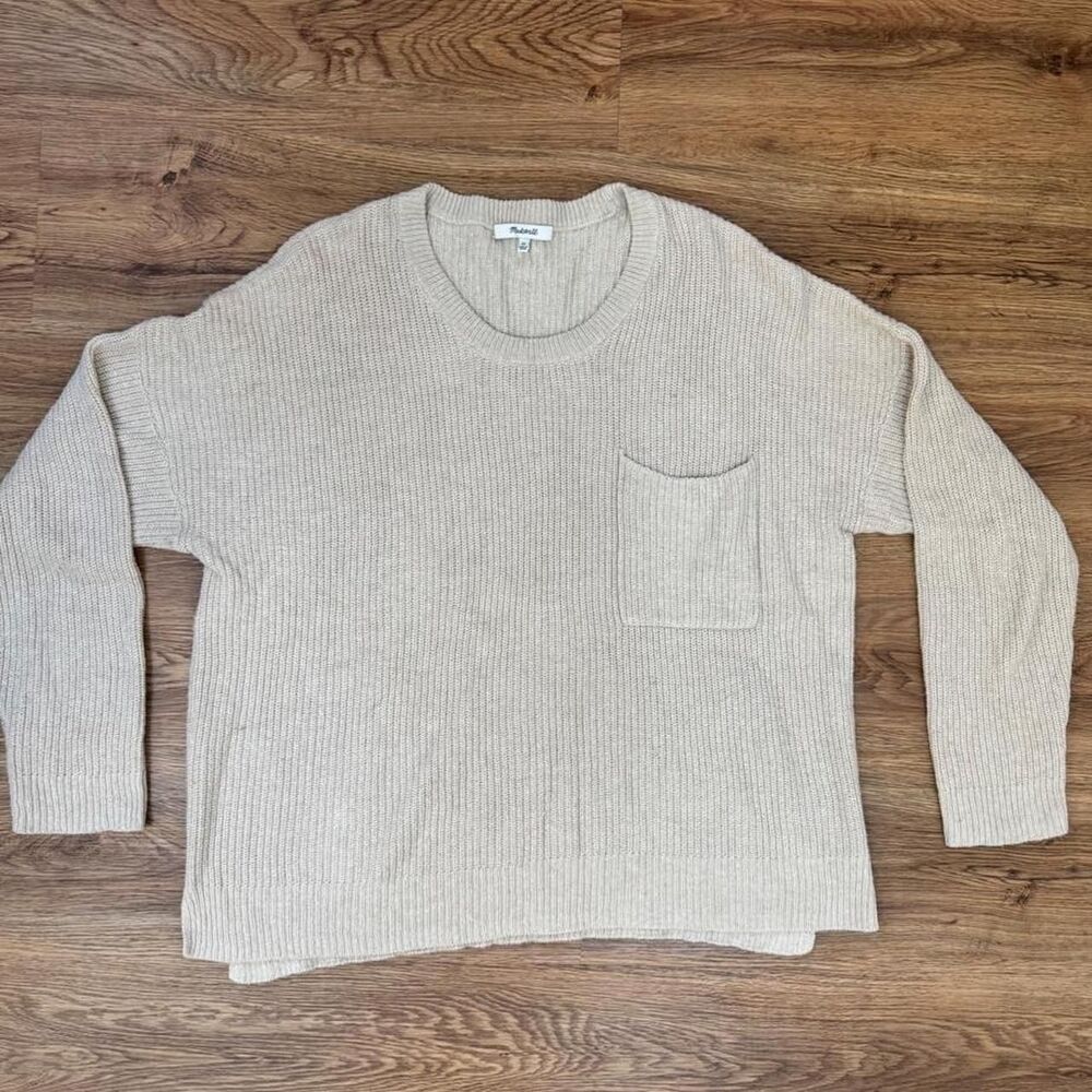 Madewell Cream Ribbed Sweater